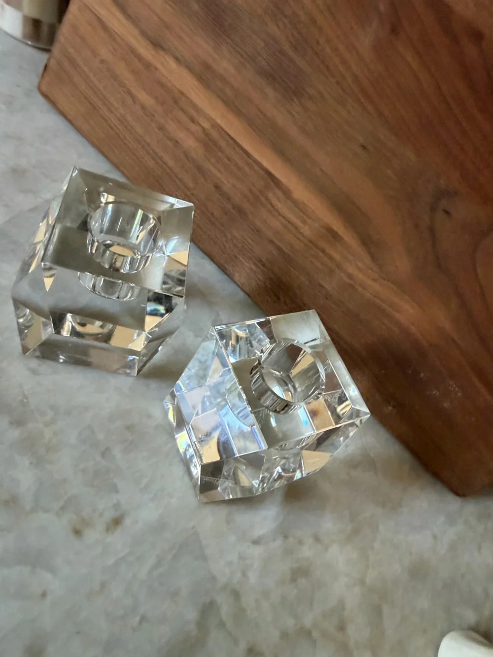 Rosenthal crystal candlestick holders -2